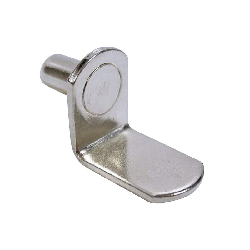 ROK 100 Pack Rok Hardware 1/4" (6.35mm) Diameter L-Shaped Shelf Pin Cabinet Support Pegs, Nickel Finish - ROKSPL14N - Image 1